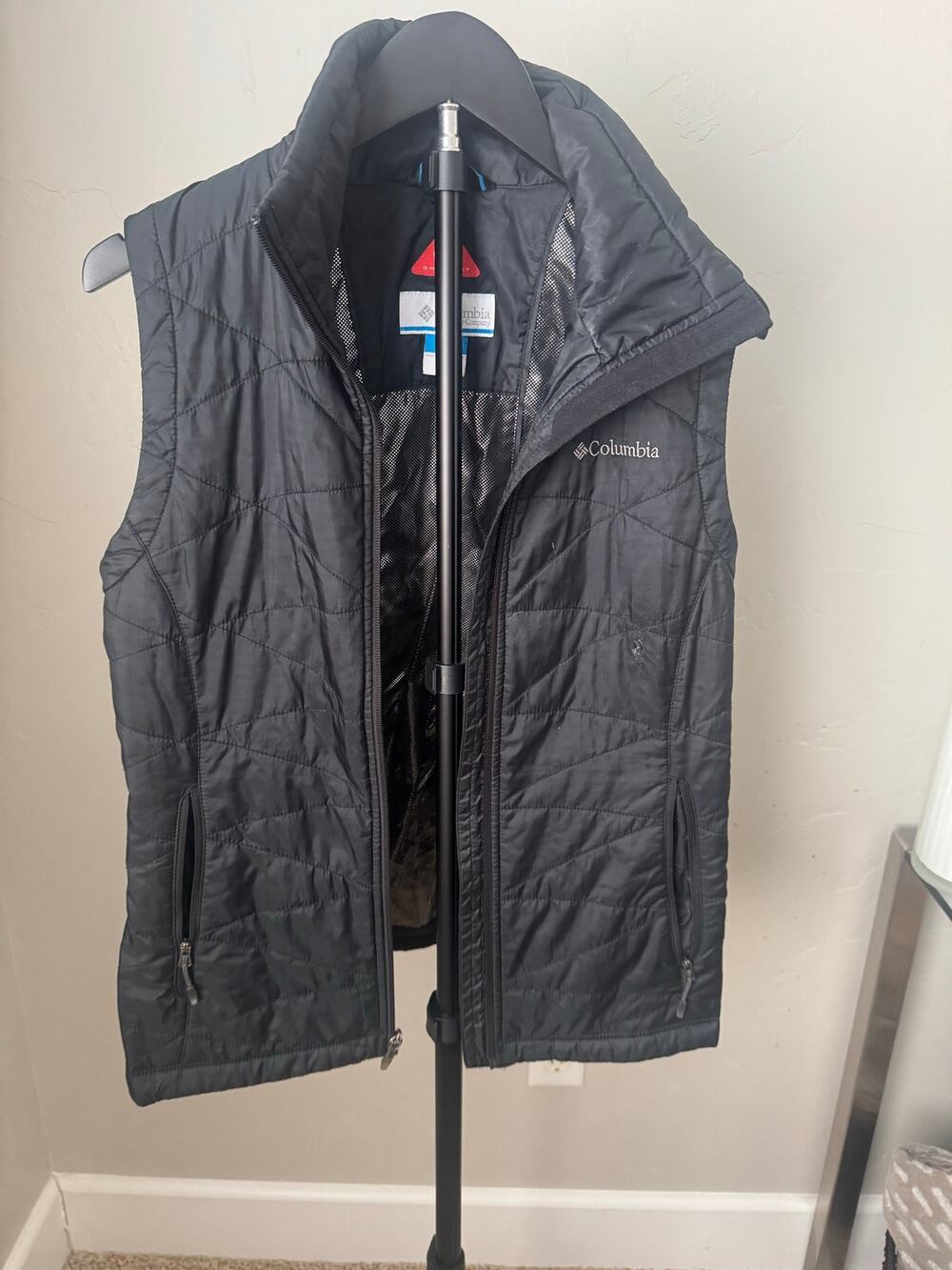 Columbia Omni-Heat Black Insulated Quilted Vest Women’s Size S